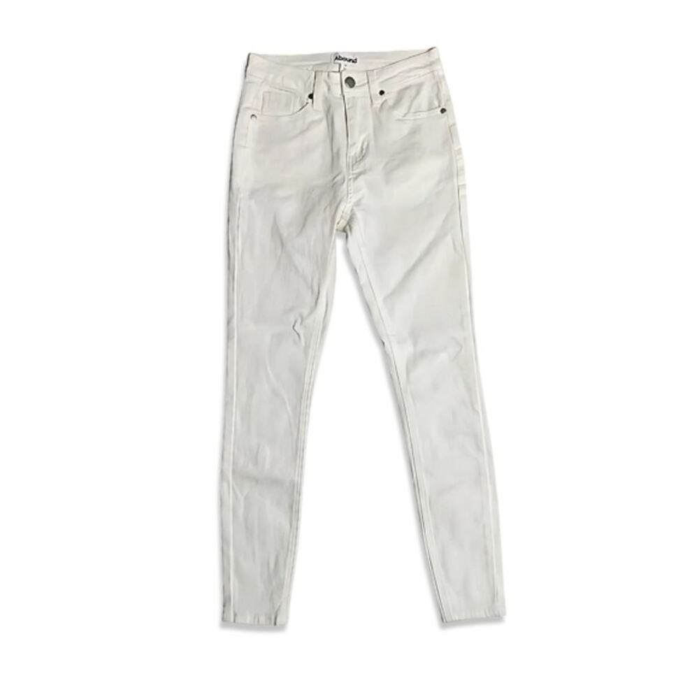 Abound Skinny Mid Rise Jeans Button Zip Fly Stretch Denim White Women's 26 NWOT